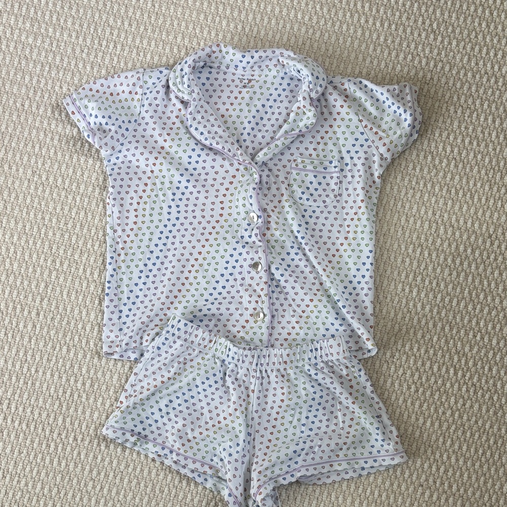 Roller Rabbit Rainbow Heart Pajama Set Size XS